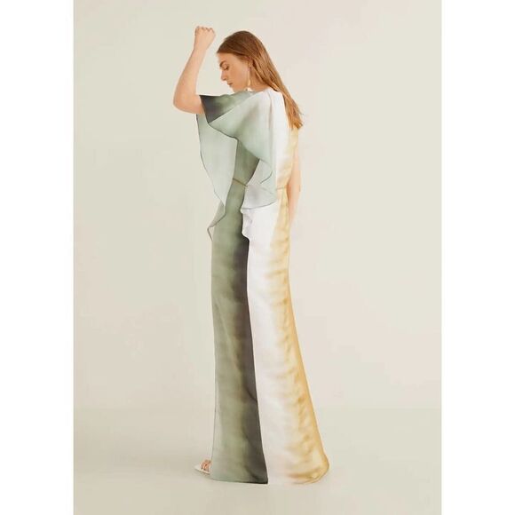 Mango Asymmetric Tie Dye Belted Dress - Picture 3 of 5